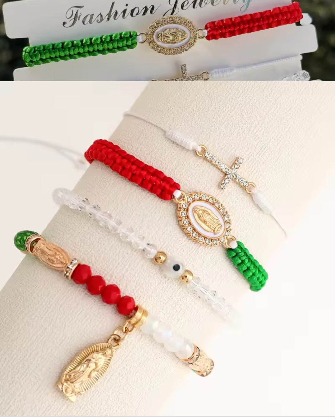 Mexican Series Cross Virgin Mary Bracelets