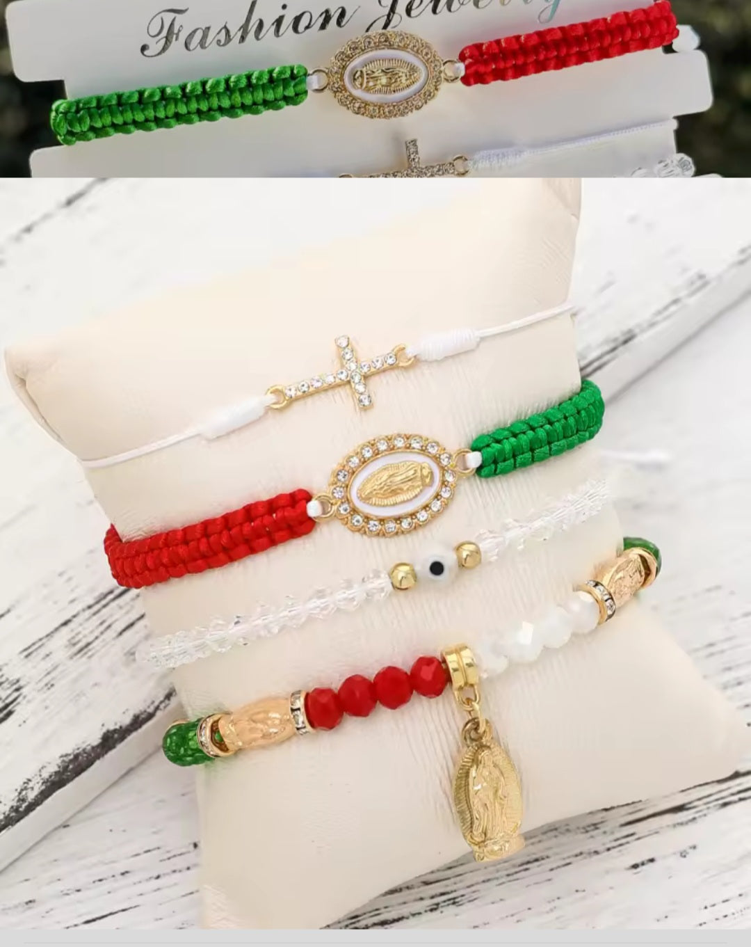 Mexican Series Cross Virgin Mary Bracelets