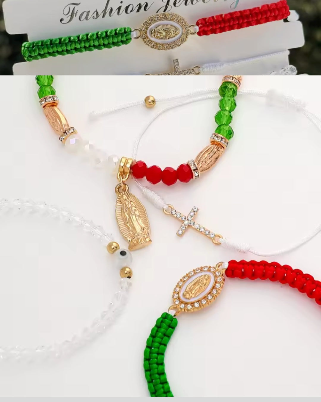 Mexican Series Cross Virgin Mary Bracelets