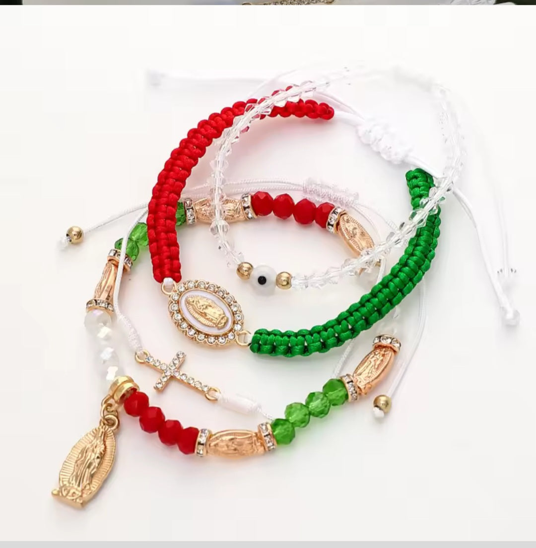 Mexican Series Cross Virgin Mary Bracelets