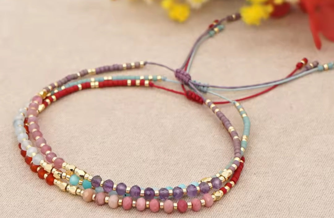 Irregular Crystal Bracelet Colorful Beaded