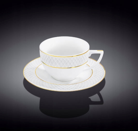 porcelain tea cup and plate