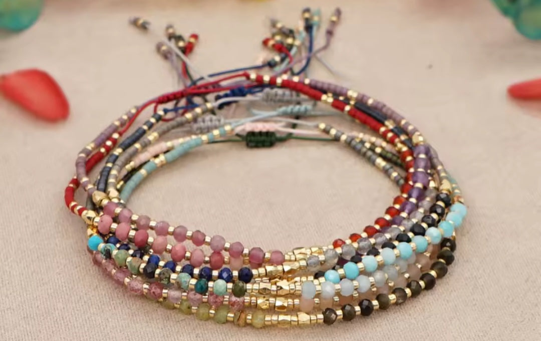 Irregular Crystal Bracelet Colorful Beaded